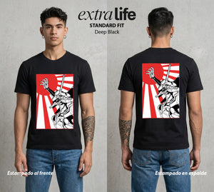 Unidad de Combate | La Unidad del Poder #01408 - Playera Standard Fit | Deep Black - Foto en modelo