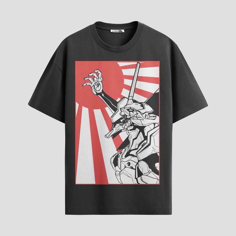 Playera urbana de anime y gaming ExtraLife MX, corte Standard Fit unisex ligero y transpirable en color Deep Black y Pure White, ropa de uso diario para gym y casual.