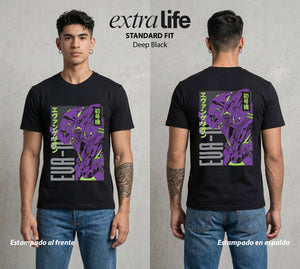 Unidad de Combate | El Gigante de Luz #01411 - Playera Standard Fit | Deep Black - Foto en modelo