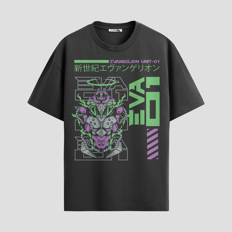 Playera urbana de anime y gaming ExtraLife MX, corte Standard Fit unisex ligero y transpirable en color Deep Black y Pure White, ropa de uso diario para gym y casual.