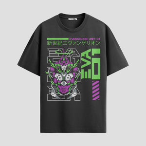 Playera urbana de anime y gaming ExtraLife MX, corte Standard Fit unisex ligero y transpirable en color Deep Black y Pure White, ropa de uso diario para gym y casual.