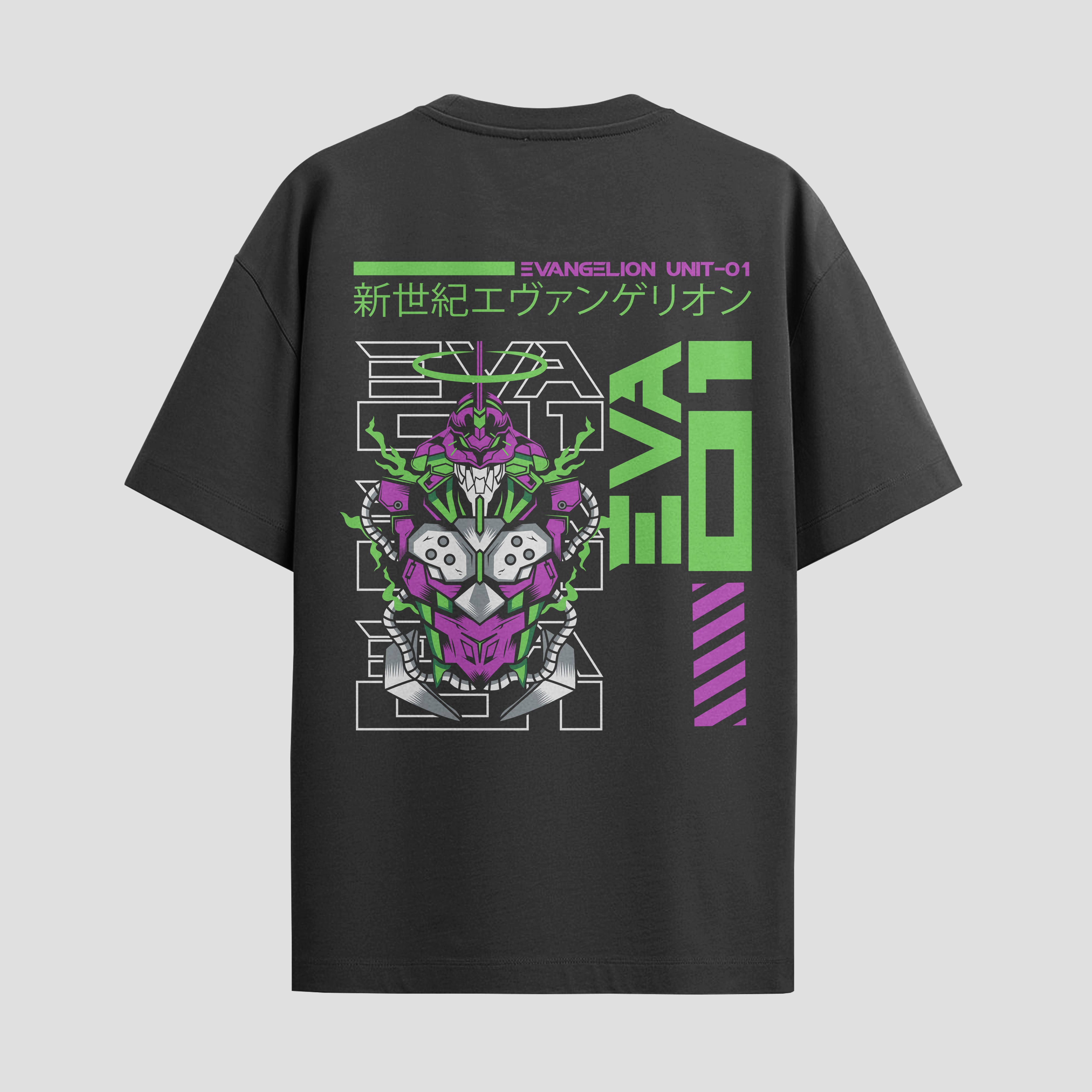 Playera urbana de anime y gaming ExtraLife MX, corte Standard Fit unisex ligero y transpirable en color Deep Black y Pure White, ropa de uso diario para gym y casual.