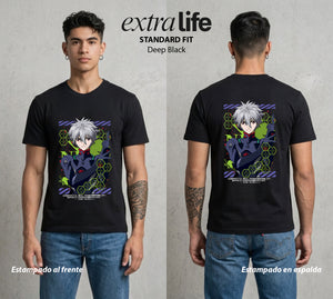 Unidad de Combate | El Angel del Fin #01416 - Playera Standard Fit | Deep Black - Foto en modelo