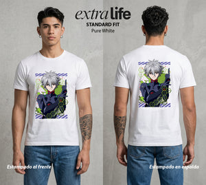 Unidad de Combate | El Angel del Fin #01416 - Playera Standard Fit | Pure White - Foto en modelo