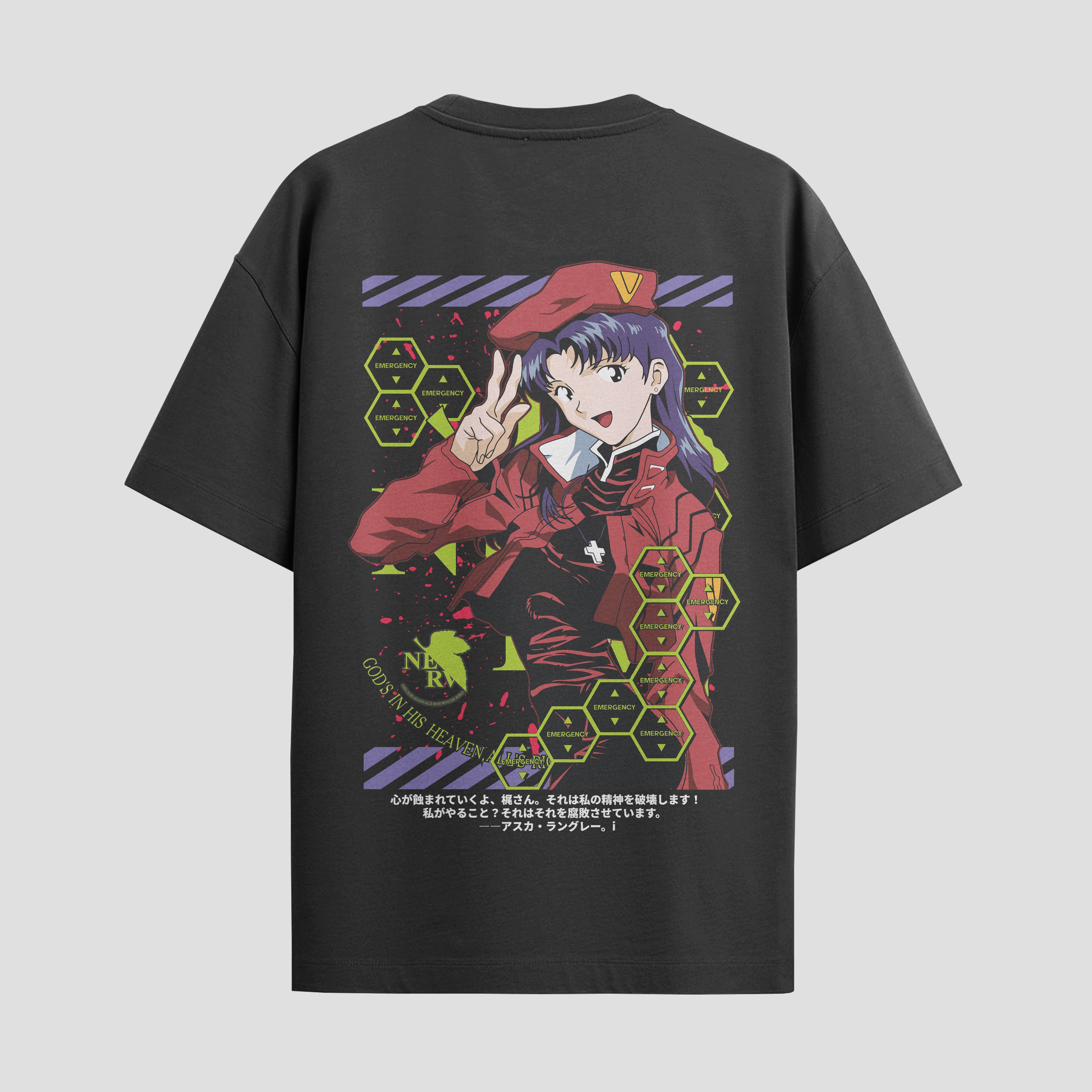 Playera urbana de anime y gaming ExtraLife MX, corte Standard Fit unisex ligero y transpirable en color Deep Black y Pure White, ropa de uso diario para gym y casual.