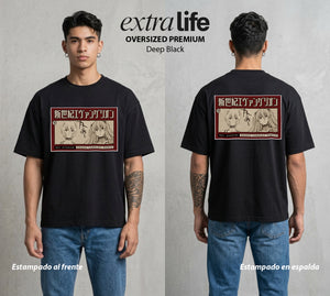 Unidad de Combate | La Segunda Piloto #01427 - Playera Oversized Premium | Deep Black - Foto en modelo