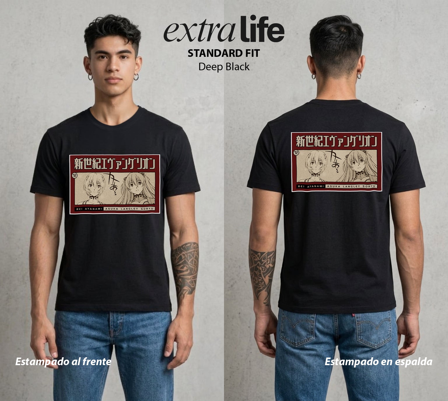 Unidad de Combate | La Segunda Piloto #01427 - Playera Standard Fit | Deep Black - Foto en modelo