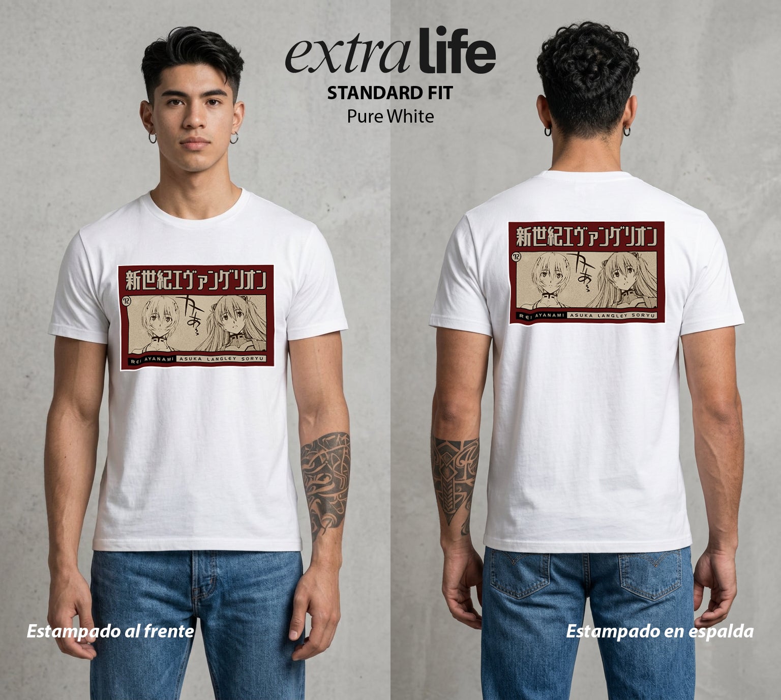 Unidad de Combate | La Segunda Piloto #01427 - Playera Standard Fit | Pure White - Foto en modelo