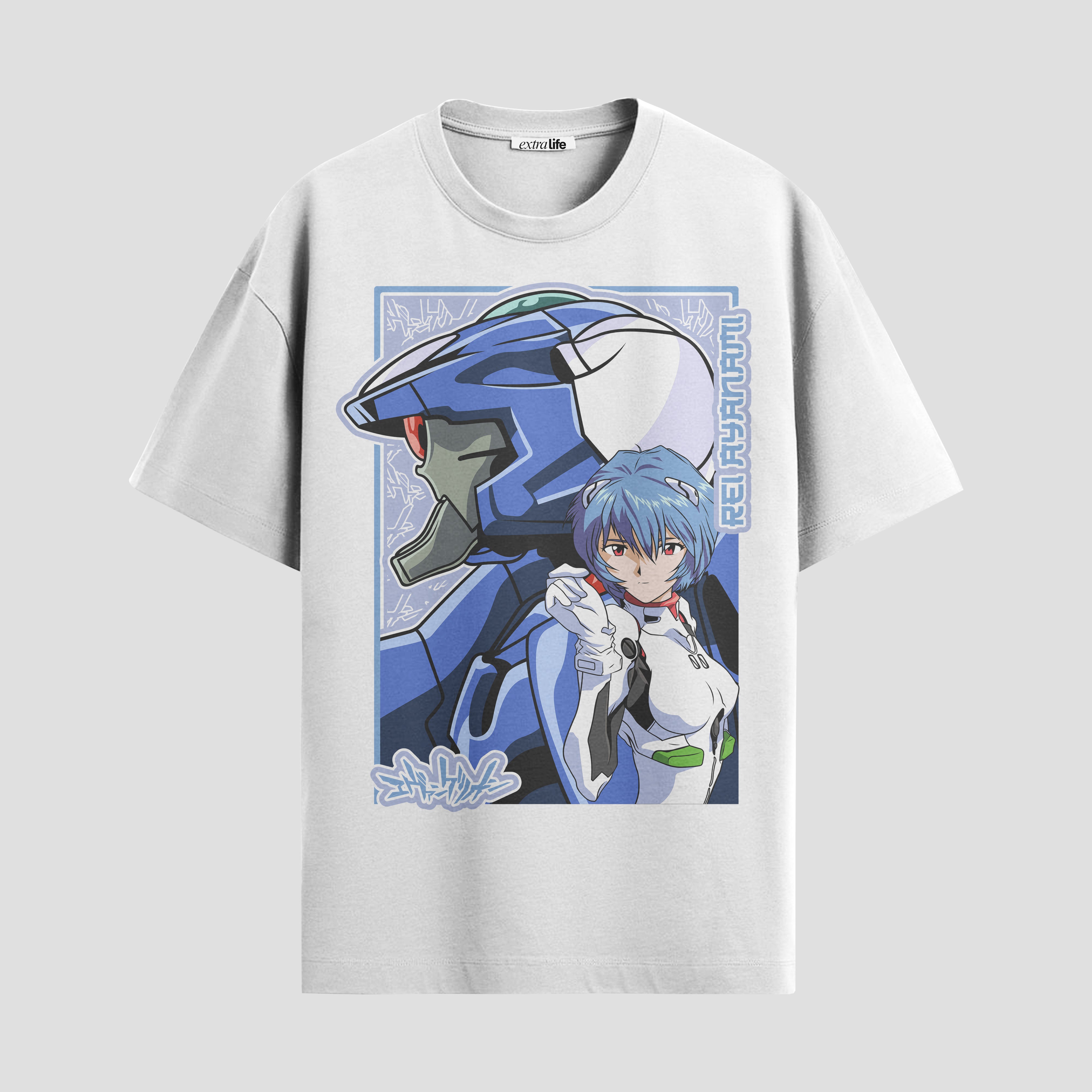 Playera urbana de anime y gaming ExtraLife MX, corte Standard Fit unisex ligero y transpirable en color Deep Black y Pure White, ropa de uso diario para gym y casual.