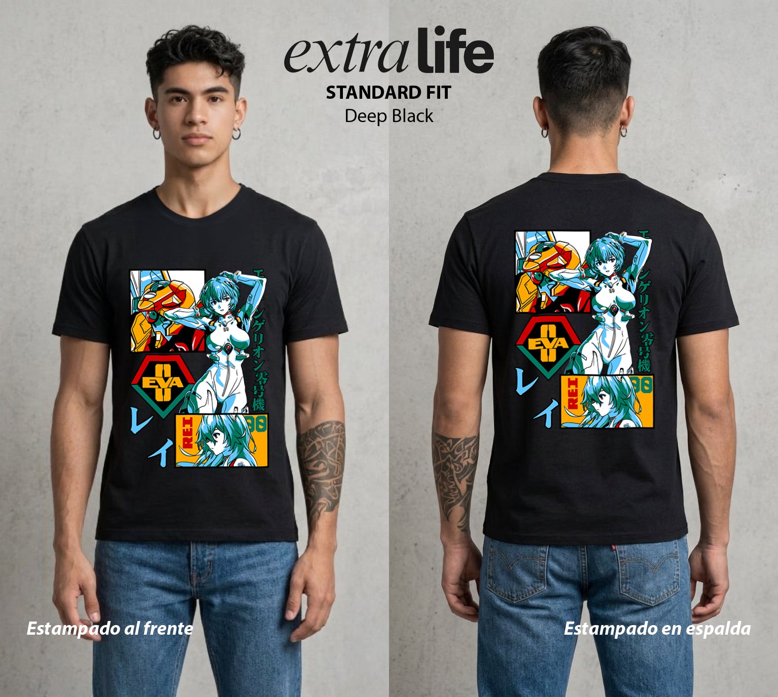 Unidad de Combate | El Misterio del Bien #01430 - Playera Standard Fit | Deep Black - Foto en modelo