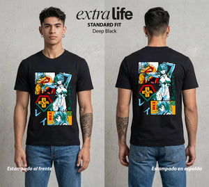 Unidad de Combate | El Misterio del Bien #01430 - Playera Standard Fit | Deep Black - Foto en modelo