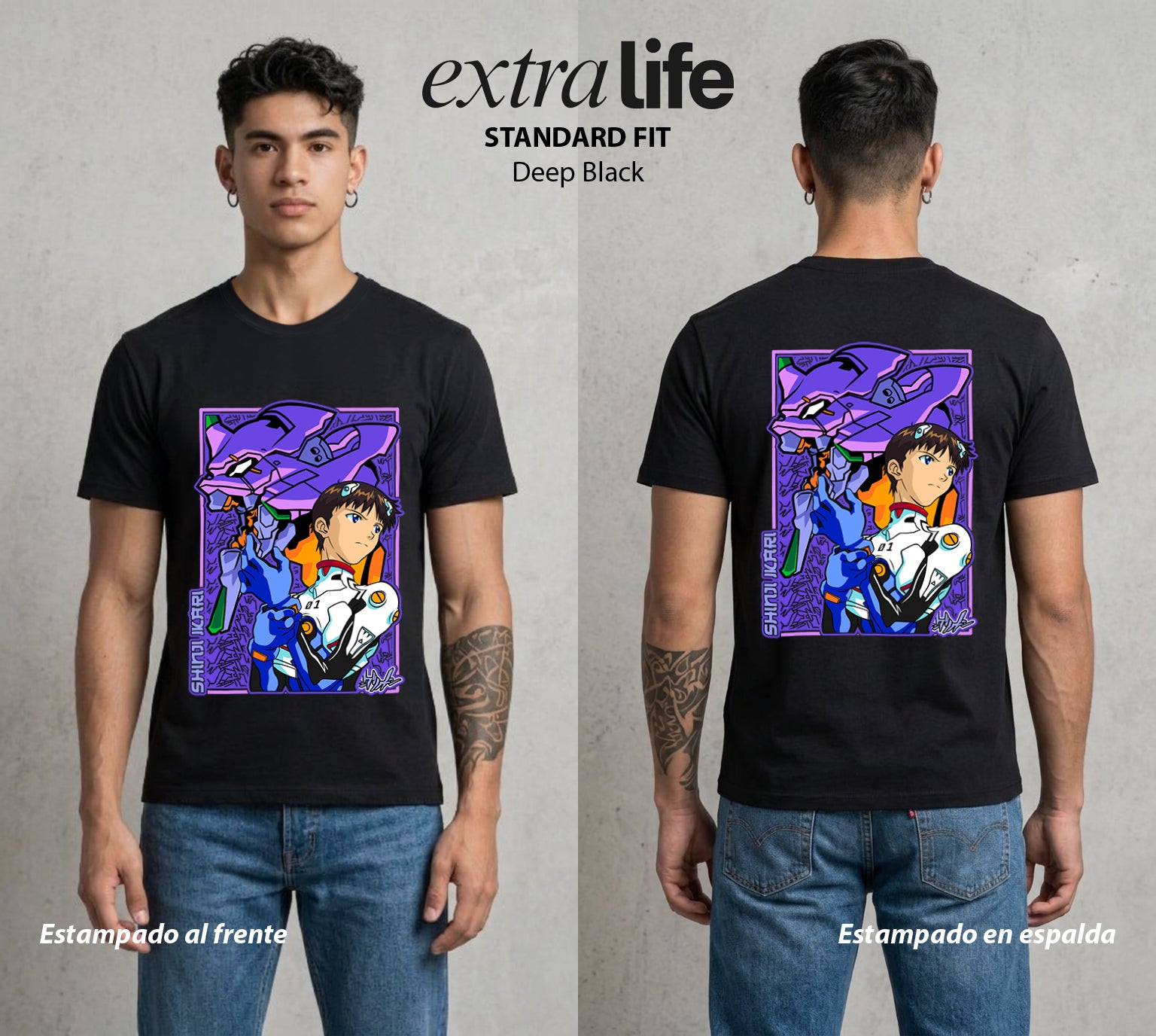 Unidad de Combate | El Piloto a la Fuerza #01433 - Playera Standard Fit | Deep Black - Foto en modelo
