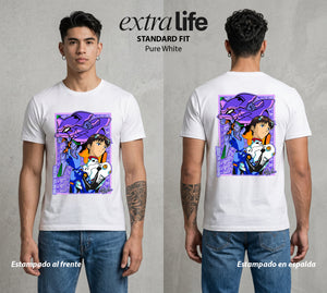 Unidad de Combate | El Piloto a la Fuerza #01433 - Playera Standard Fit | Pure White - Foto en modelo