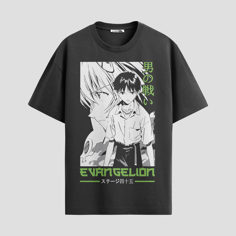 Playera urbana de anime y gaming ExtraLife MX, corte Standard Fit unisex ligero y transpirable en color Deep Black y Pure White, ropa de uso diario para gym y casual.