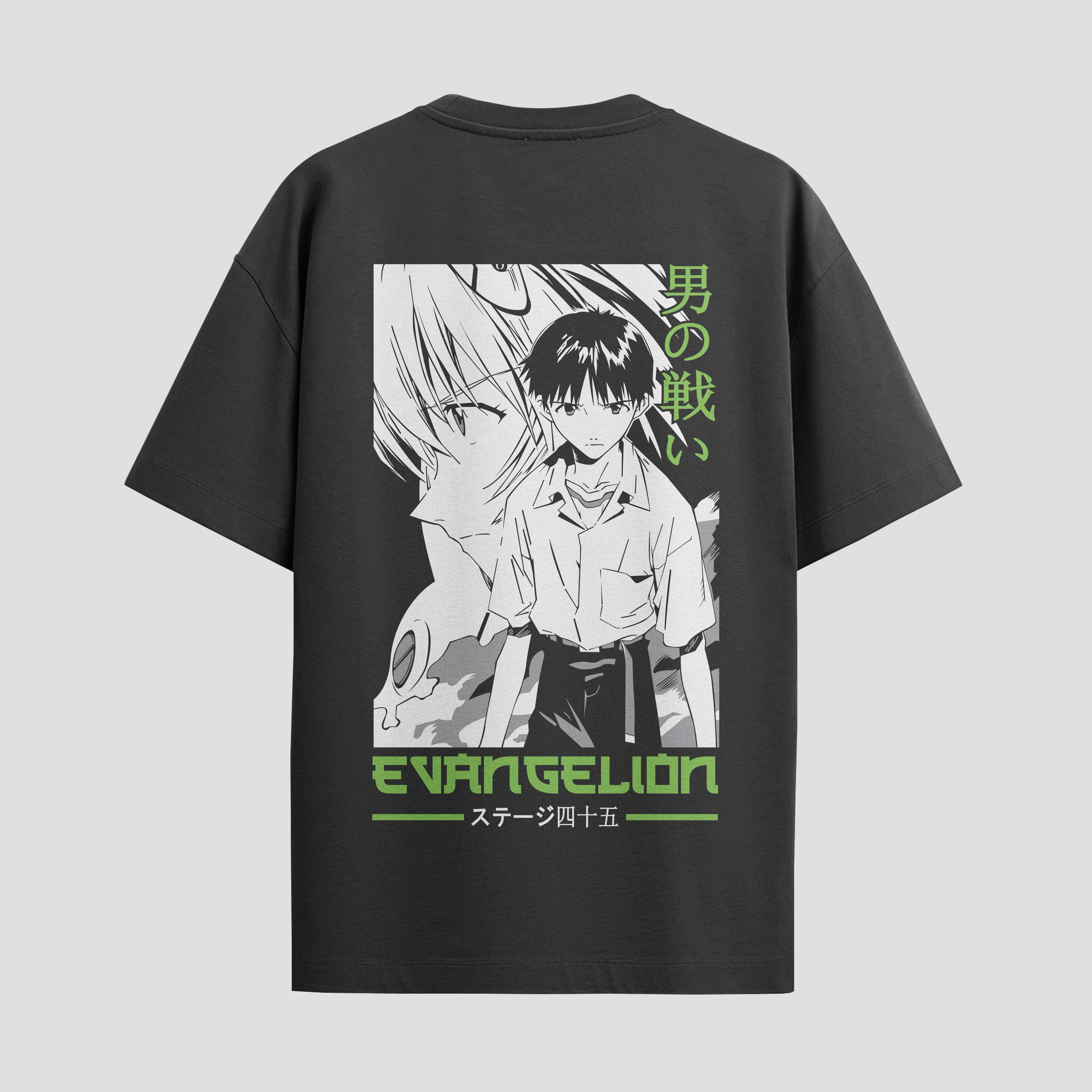 Playera urbana de anime y gaming ExtraLife MX, corte Standard Fit unisex ligero y transpirable en color Deep Black y Pure White, ropa de uso diario para gym y casual.