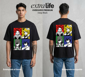 El Gremio de Magos | El Gremio Unido #01441 - Playera Oversized Premium | Deep Black - Foto en modelo