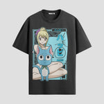 Playera urbana de anime y gaming ExtraLife MX, corte Standard Fit unisex ligero y transpirable en color Deep Black y Pure White, ropa de uso diario para gym y casual.