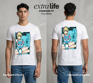 El Gremio de Magos | El Neko Volador #01444 - Playera Standard Fit | Pure White - Foto en modelo