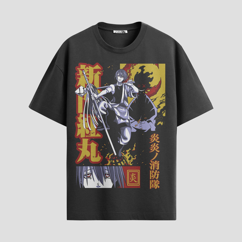 Playera urbana de anime y gaming ExtraLife MX, corte Standard Fit unisex ligero y transpirable en color Deep Black y Pure White, ropa de uso diario para gym y casual.