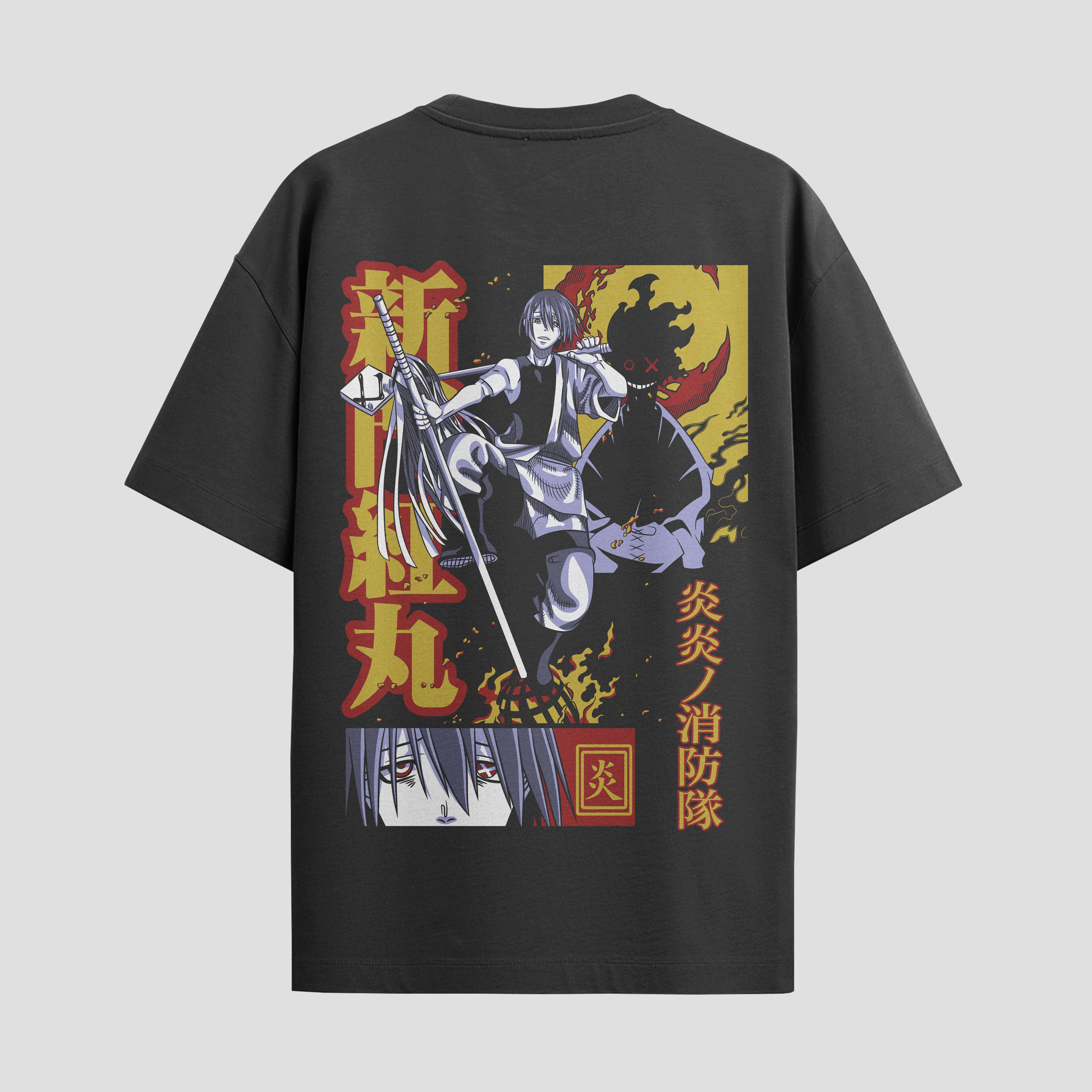 Playera urbana de anime y gaming ExtraLife MX, corte Standard Fit unisex ligero y transpirable en color Deep Black y Pure White, ropa de uso diario para gym y casual.