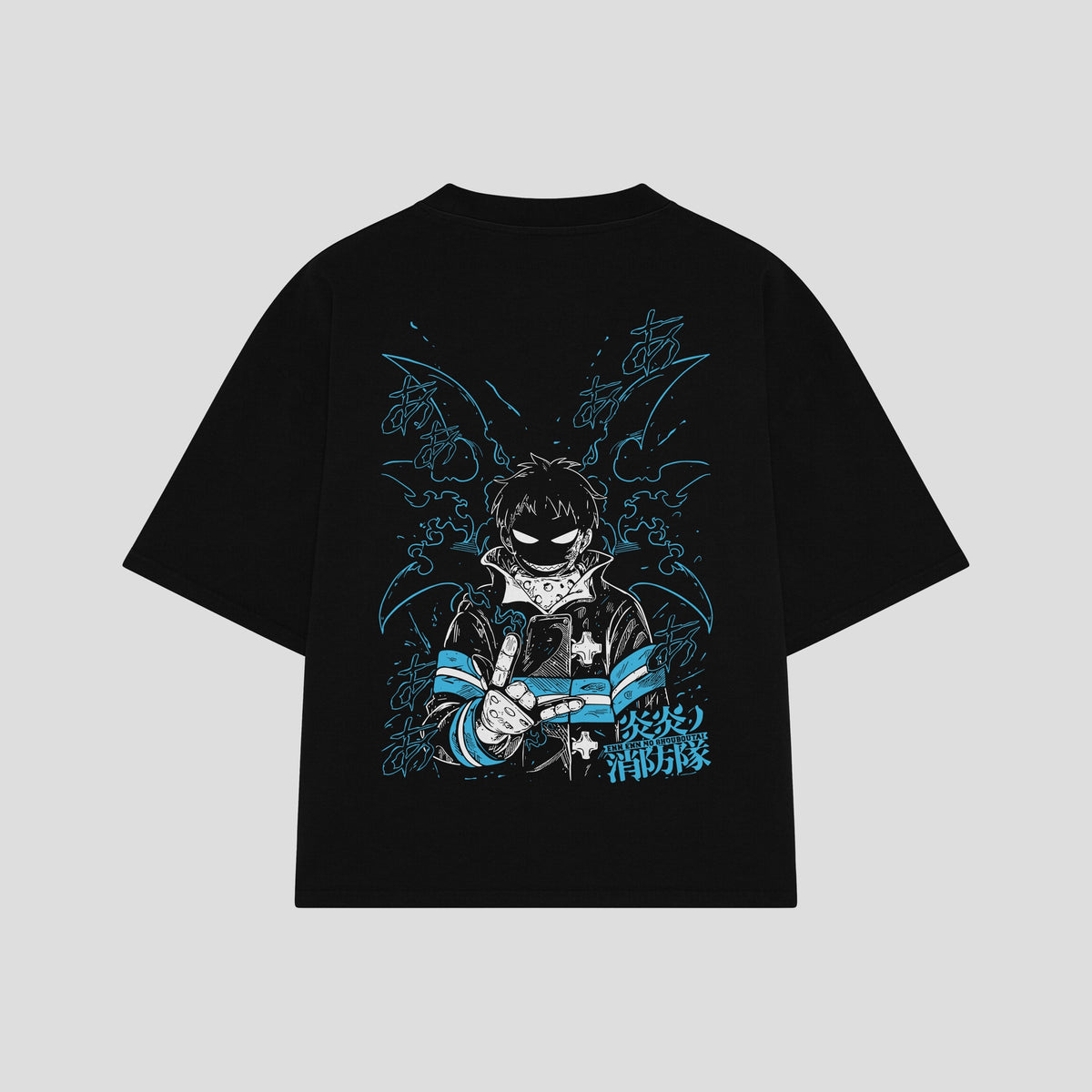 Playera streetwear premium de anime y gaming ExtraLife MX, corte oversized drop shoulder ligero y fresco en color Deep Black y Off-White, moda urbana mexicana de culto.