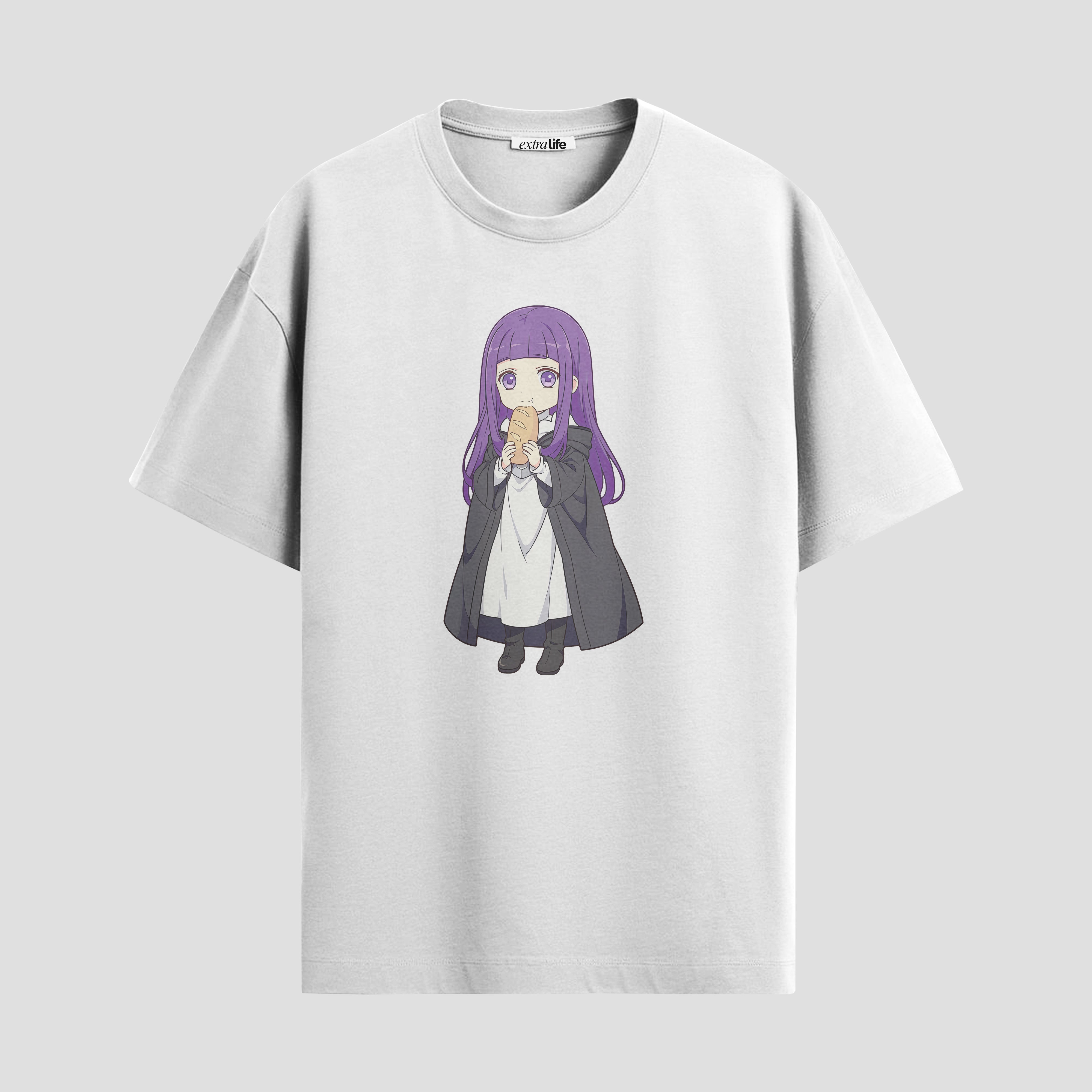 Playera urbana de anime y gaming ExtraLife MX, corte Standard Fit unisex ligero y transpirable en color Deep Black y Pure White, ropa de uso diario para gym y casual.