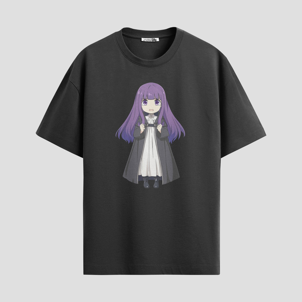 Playera urbana de anime y gaming ExtraLife MX, corte Classic Premium unisex ligero y transpirable en color Deep Black y Pure White, ropa de uso diario para gym y casual.