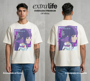El Viaje sin Fin | La Elfa del Largo Viaje #01463 - Playera Oversized Premium | Off White - Foto en modelo