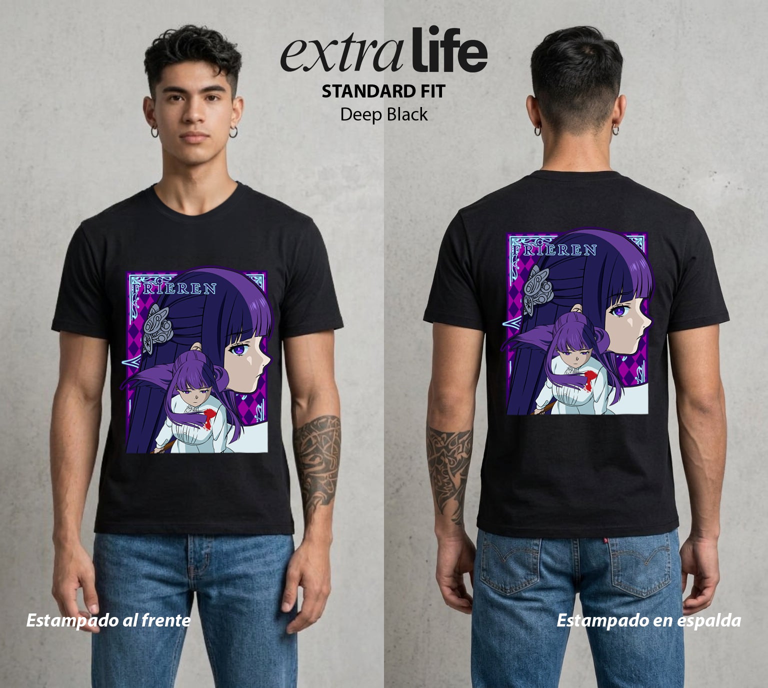 El Viaje sin Fin | La Elfa del Largo Viaje #01463 - Playera Standard Fit | Deep Black - Foto en modelo