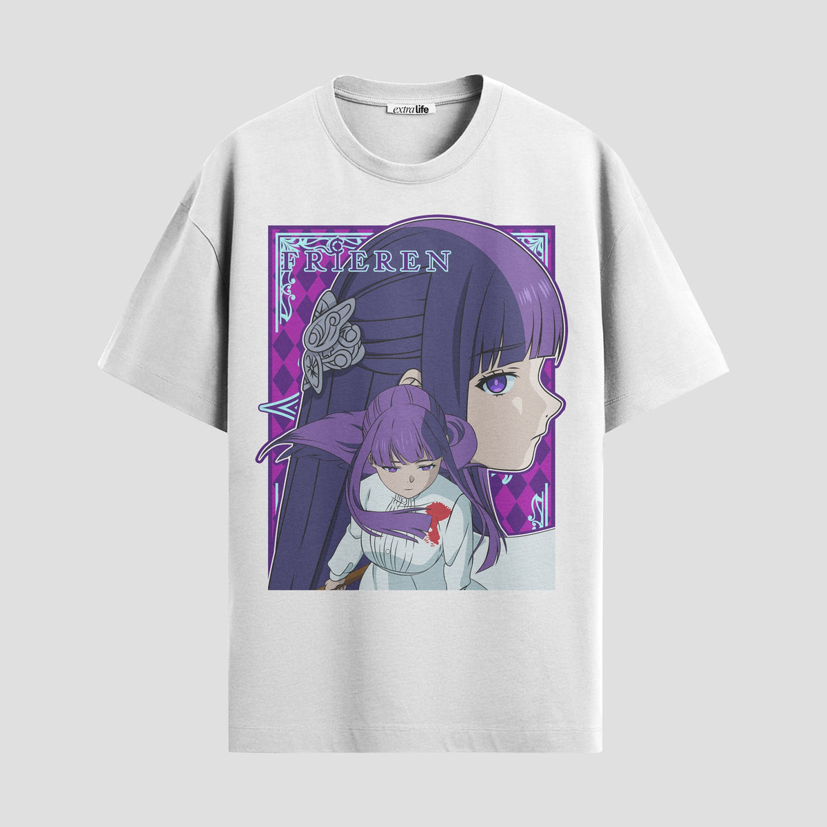 Playera urbana de anime y gaming ExtraLife MX, corte Classic Premium unisex ligero y transpirable en color Deep Black y Pure White, ropa de uso diario para gym y casual.