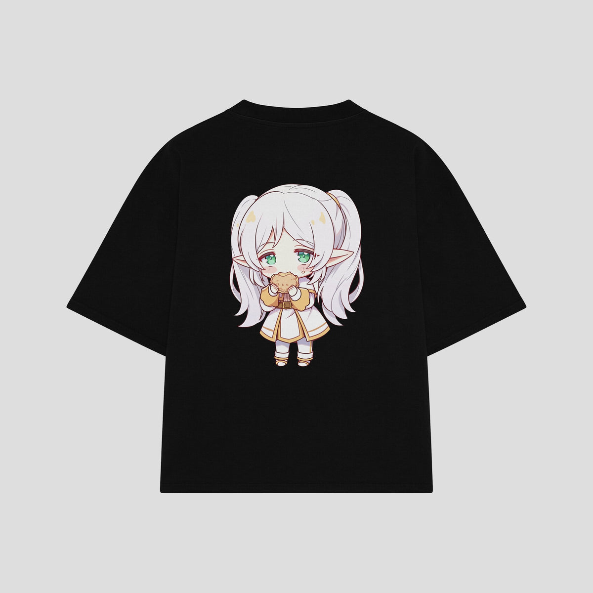 Playera streetwear premium de anime y gaming ExtraLife MX, corte oversized drop shoulder ligero y fresco en color Deep Black y Off-White, moda urbana mexicana de culto.
