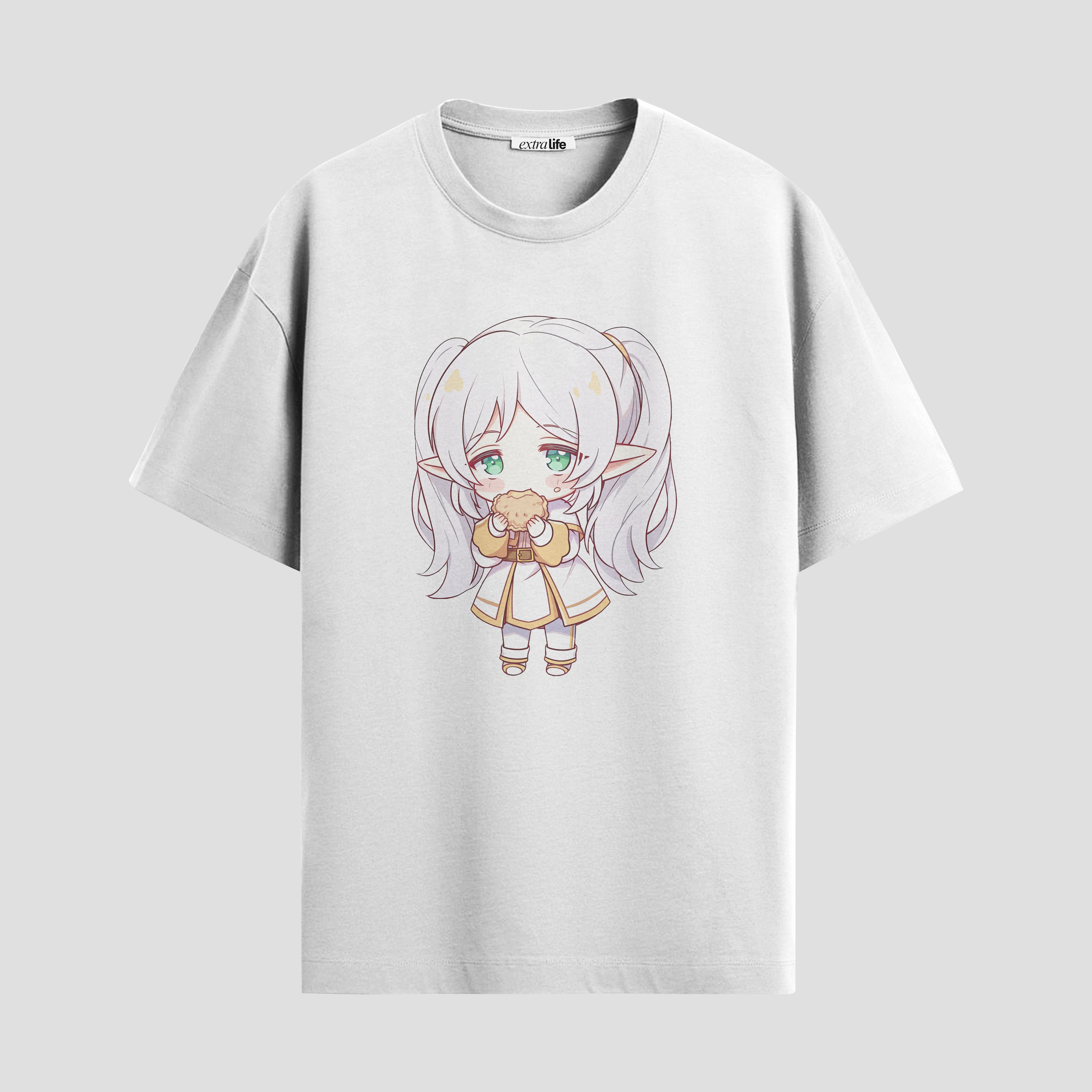 Playera urbana de anime y gaming ExtraLife MX, corte Standard Fit unisex ligero y transpirable en color Deep Black y Pure White, ropa de uso diario para gym y casual.