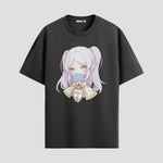 Playera urbana de anime y gaming ExtraLife MX, corte Standard Fit unisex ligero y transpirable en color Deep Black y Pure White, ropa de uso diario para gym y casual.