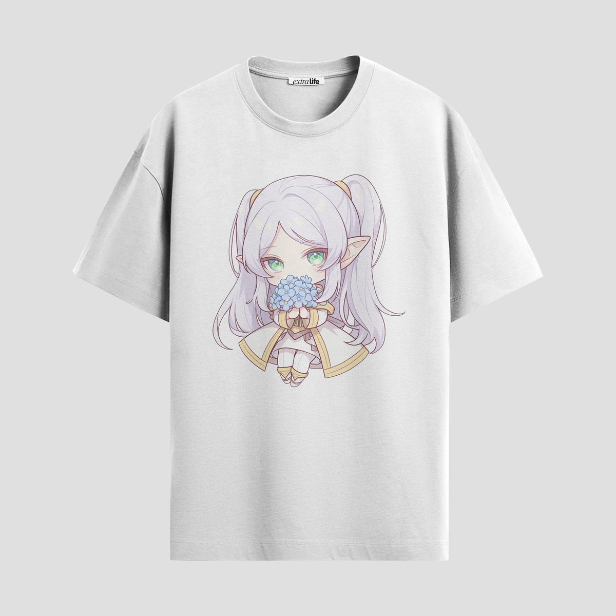 Playera urbana de anime y gaming ExtraLife MX, corte Classic Premium unisex ligero y transpirable en color Deep Black y Pure White, ropa de uso diario para gym y casual.