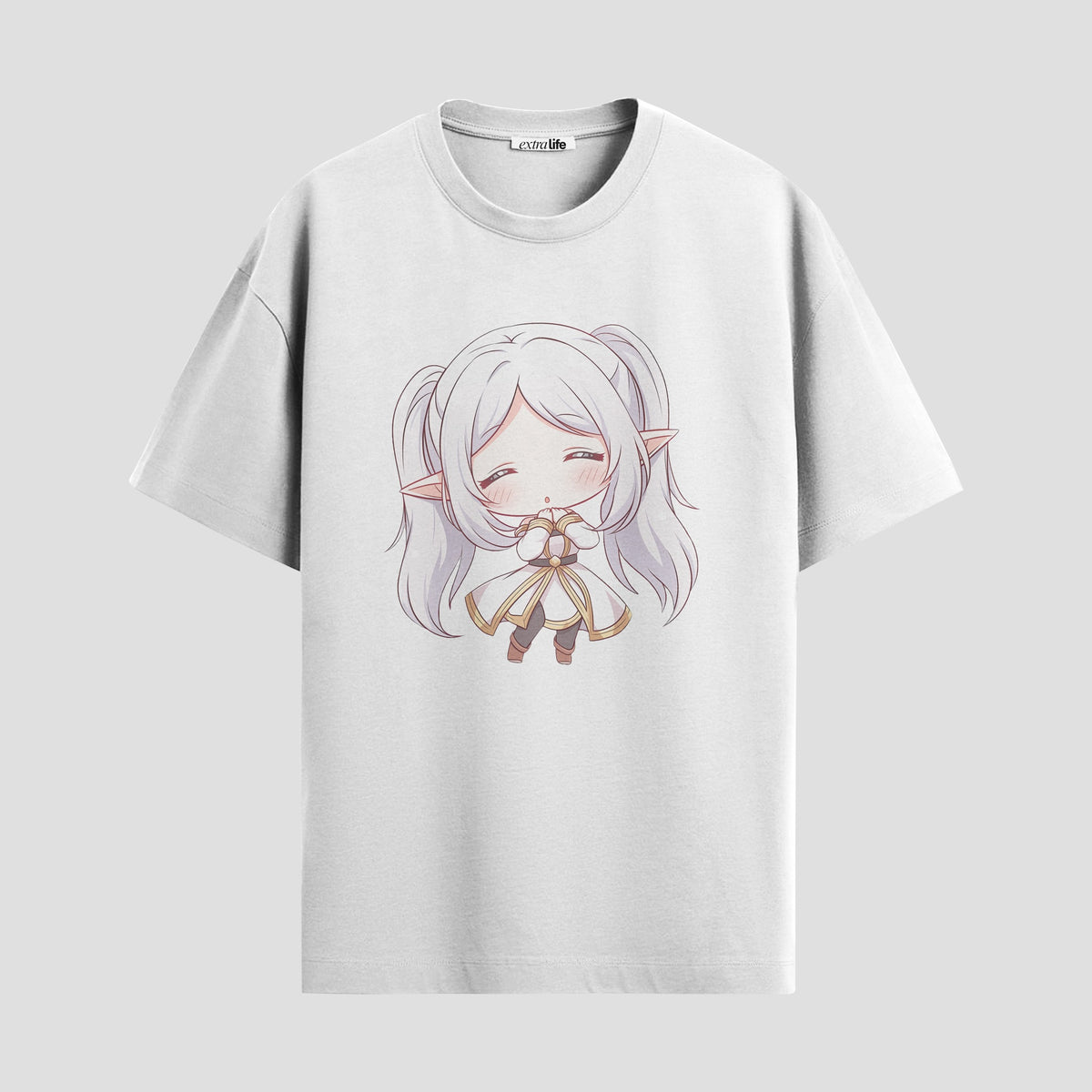 Playera urbana de anime y gaming ExtraLife MX, corte Classic Premium unisex ligero y transpirable en color Deep Black y Pure White, ropa de uso diario para gym y casual.