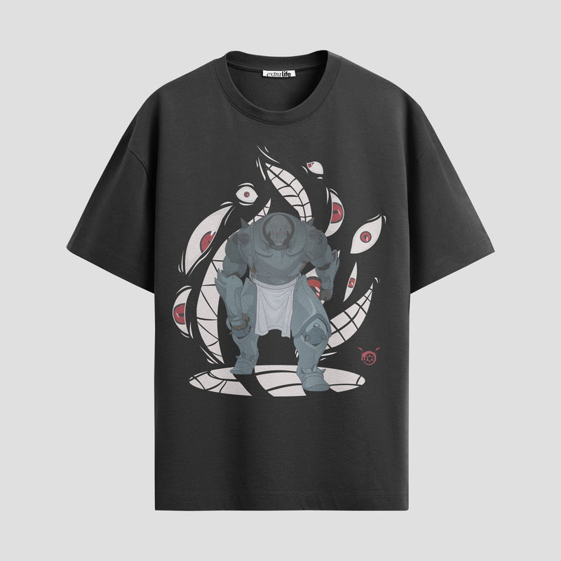 Playera urbana de anime y gaming ExtraLife MX, corte Standard Fit unisex ligero y transpirable en color Deep Black y Pure White, ropa de uso diario para gym y casual.