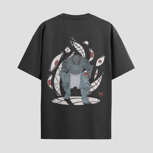 Playera urbana de anime y gaming ExtraLife MX, corte Standard Fit unisex ligero y transpirable en color Deep Black y Pure White, ropa de uso diario para gym y casual.