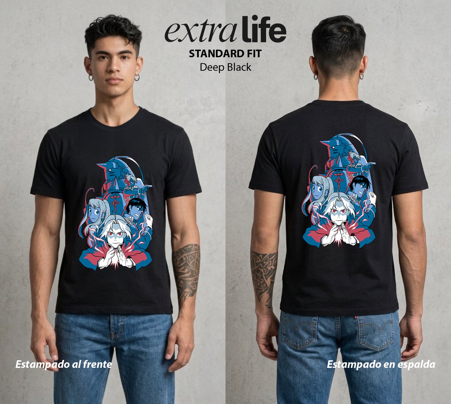 El Precio de la Alquimia | Los Alquimistas del Bien #01477 - Playera Standard Fit | Deep Black - Foto en modelo