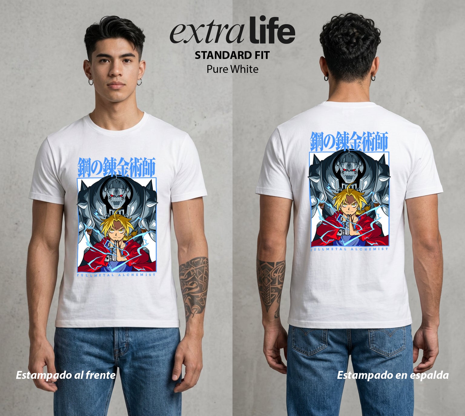 El Precio de la Alquimia | El Alma en la Armadura #01479 - Playera Standard Fit | Pure White - Foto en modelo