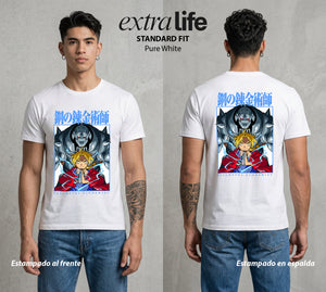 El Precio de la Alquimia | El Alma en la Armadura #01479 - Playera Standard Fit | Pure White - Foto en modelo