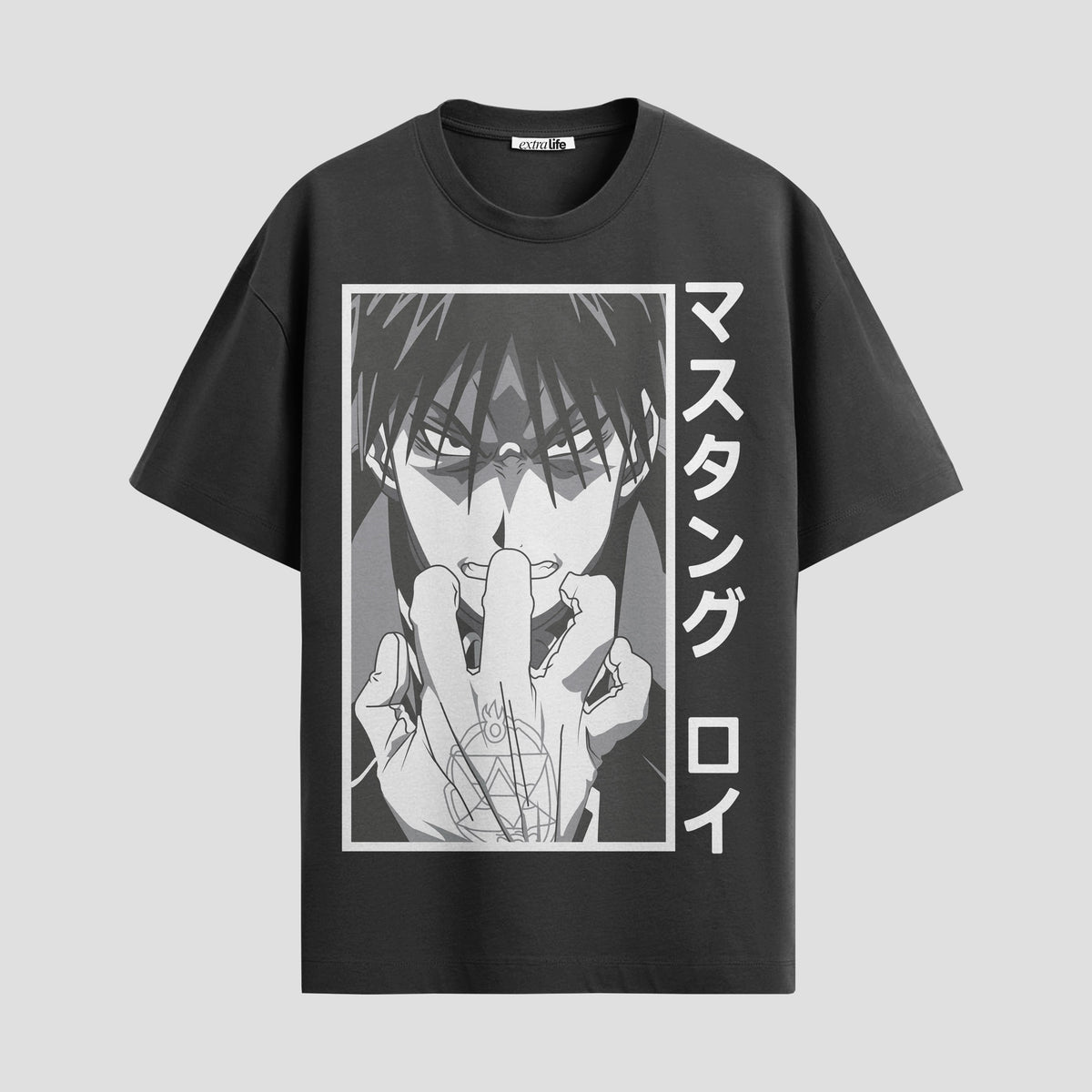 Playera urbana de anime y gaming ExtraLife MX, corte Classic Premium unisex ligero y transpirable en color Deep Black y Pure White, ropa de uso diario para gym y casual.