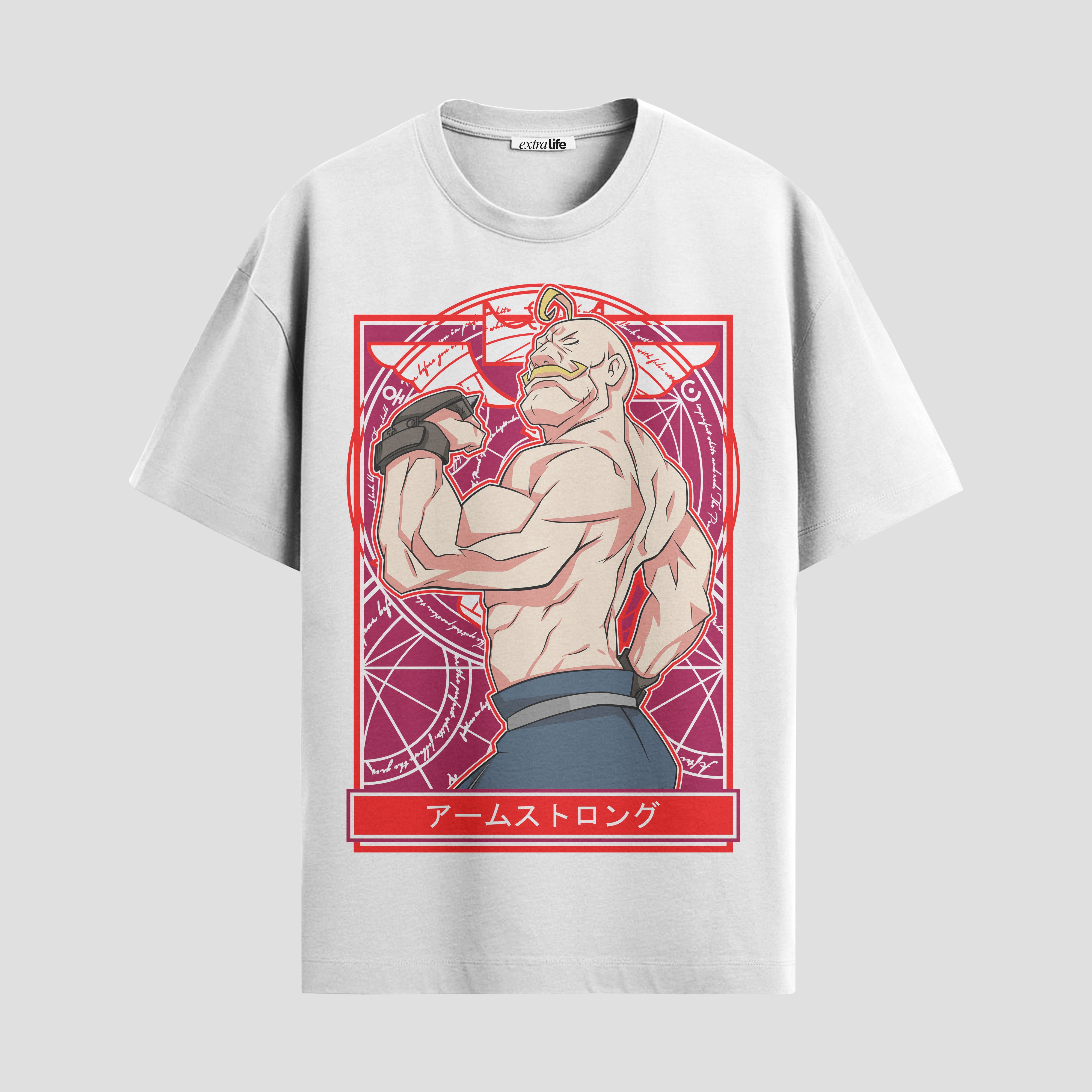 Playera urbana de anime y gaming ExtraLife MX, corte Standard Fit unisex ligero y transpirable en color Deep Black y Pure White, ropa de uso diario para gym y casual.