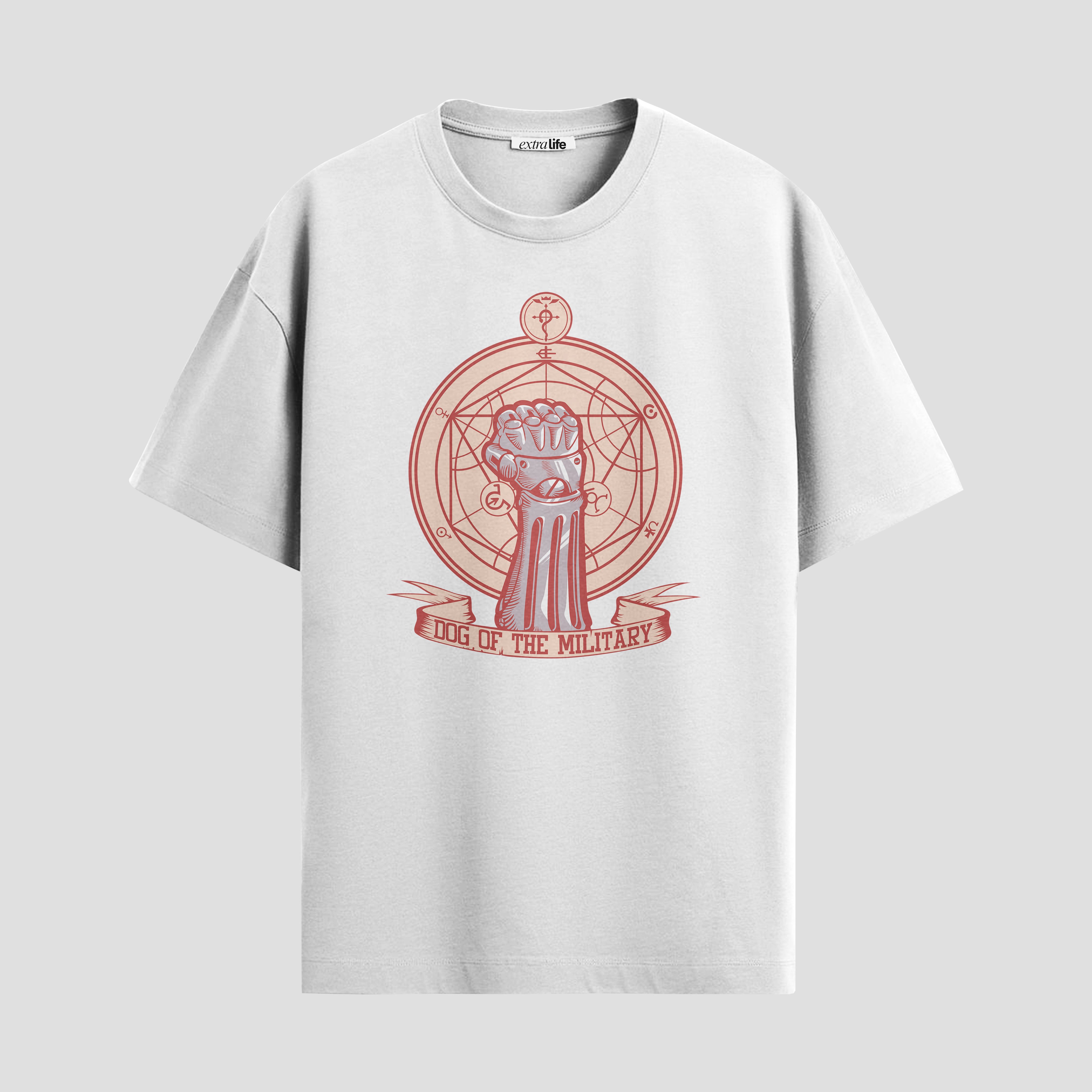 Playera urbana de anime y gaming ExtraLife MX, corte Standard Fit unisex ligero y transpirable en color Deep Black y Pure White, ropa de uso diario para gym y casual.