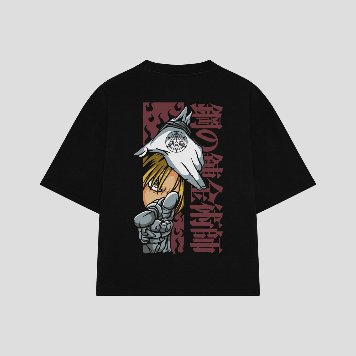 Playera streetwear premium de anime y gaming ExtraLife MX, corte oversized drop shoulder ligero y fresco en color Deep Black y Off-White, moda urbana mexicana de culto.