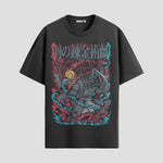 Playera urbana de anime y gaming ExtraLife MX, corte Standard Fit unisex ligero y transpirable en color Deep Black y Pure White, ropa de uso diario para gym y casual.