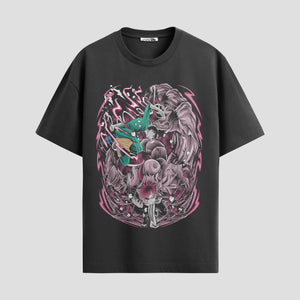 Playera urbana de anime y gaming ExtraLife MX, corte Standard Fit unisex ligero y transpirable en color Deep Black y Pure White, ropa de uso diario para gym y casual.
