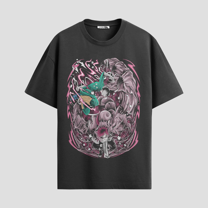Playera urbana de anime y gaming ExtraLife MX, corte Standard Fit unisex ligero y transpirable en color Deep Black y Pure White, ropa de uso diario para gym y casual.
