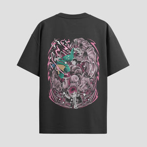 Playera urbana de anime y gaming ExtraLife MX, corte Standard Fit unisex ligero y transpirable en color Deep Black y Pure White, ropa de uso diario para gym y casual.