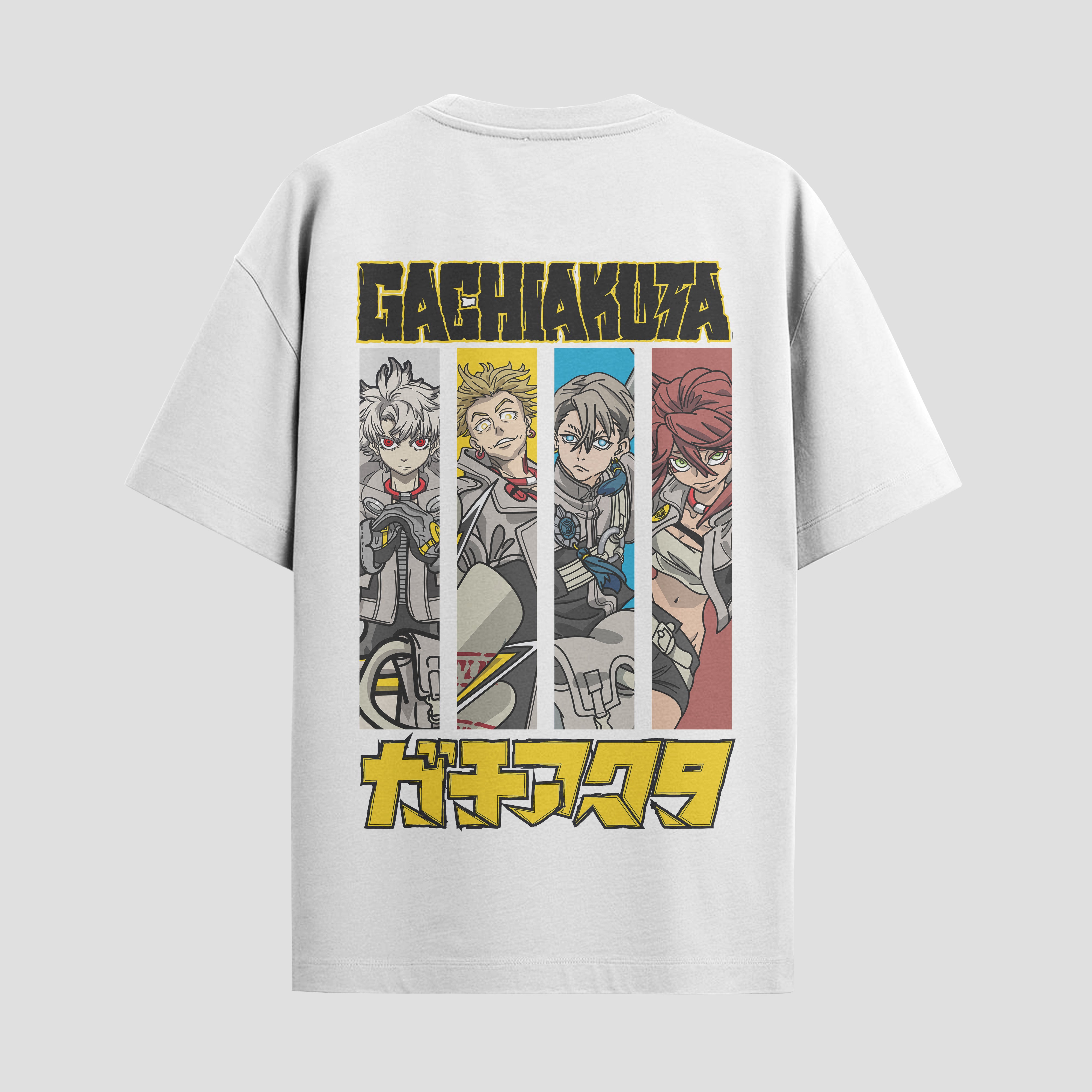 Playera urbana de anime y gaming ExtraLife MX, corte Standard Fit unisex ligero y transpirable en color Deep Black y Pure White, ropa de uso diario para gym y casual.