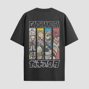 Playera urbana de anime y gaming ExtraLife MX, corte Standard Fit unisex ligero y transpirable en color Deep Black y Pure White, ropa de uso diario para gym y casual.